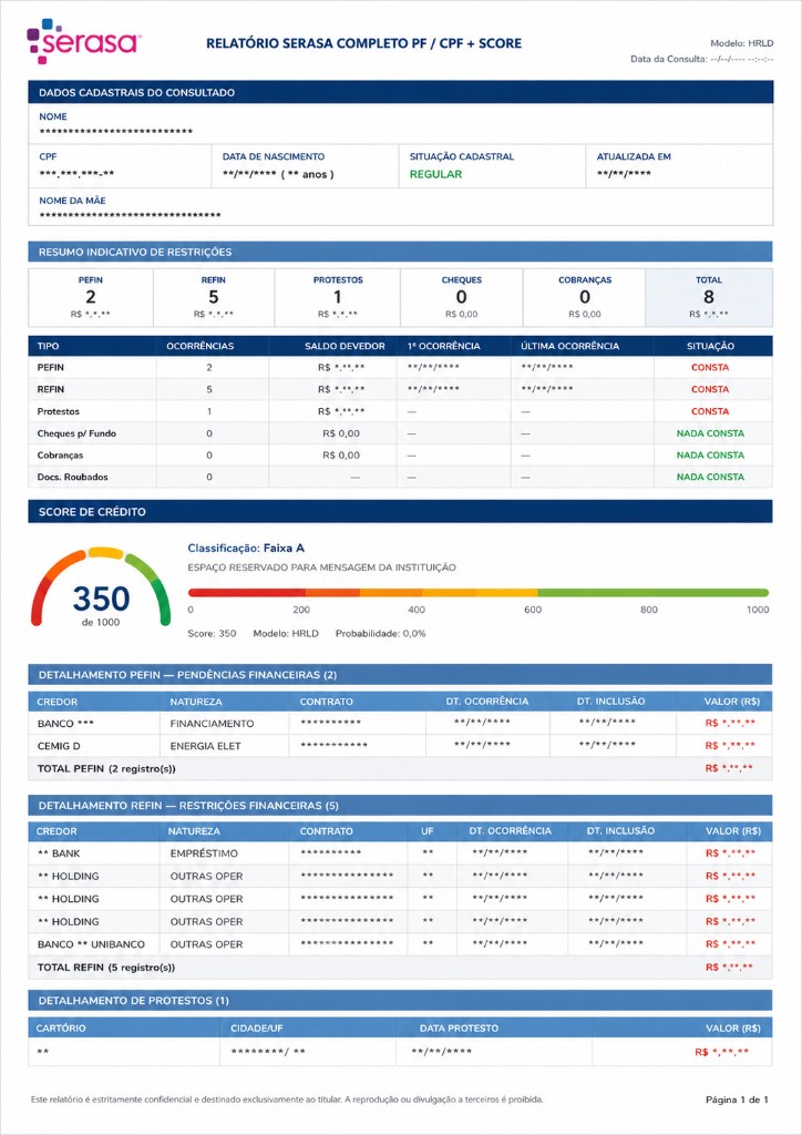 Score & Restrições